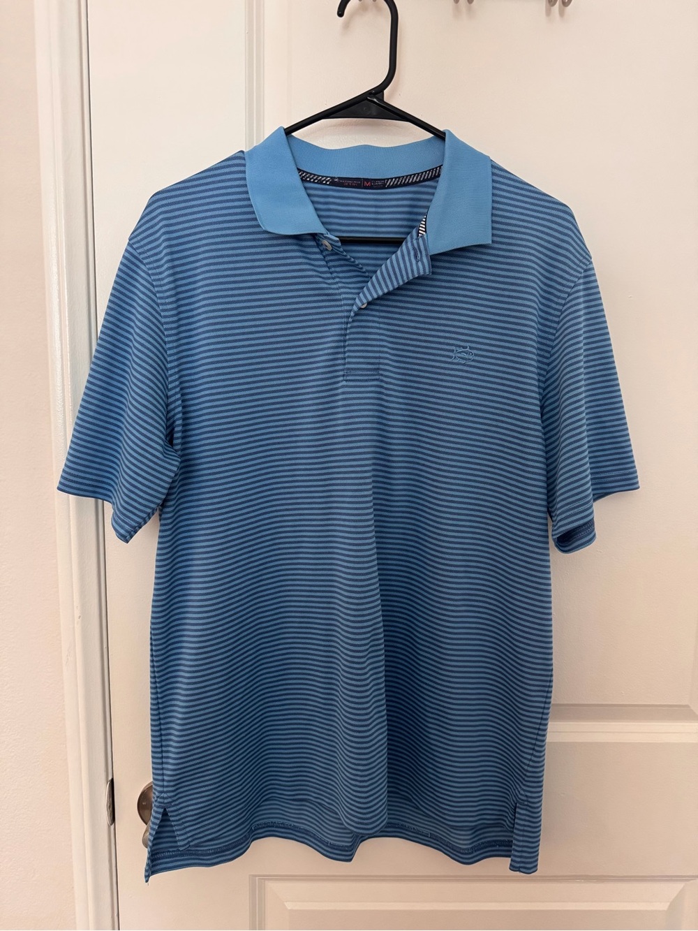 Southern Tide Light Blue Striped Polo